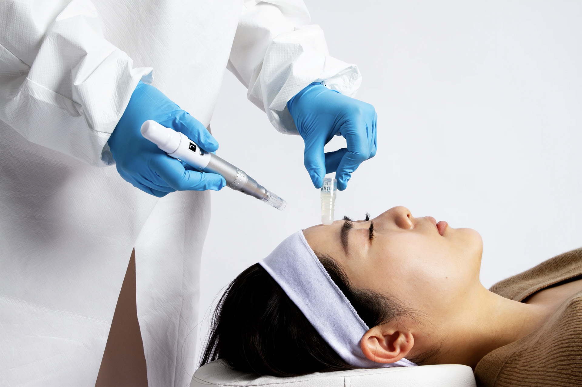 Microneedling with exosomes to boost skin regeneration, offered at Accelerated Aesthetics in Elmhurst, IL