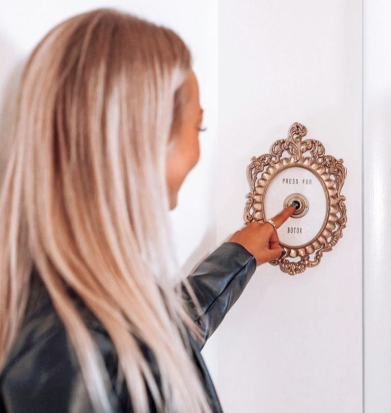 The Press for Botox doorbell at Accelerated Aesthetics medspa in Elmhurst, IL