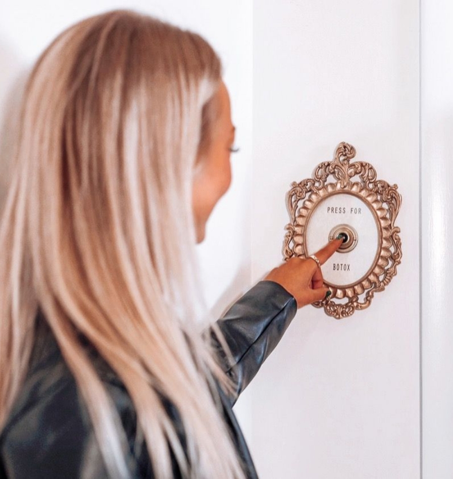 The Press for Botox doorbell at Accelerated Aesthetics medspa in Elmhurst, IL