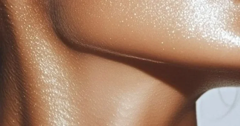 Close-up of a defined jawline and smooth neck, the areas treated by a Nefertiti lift with Botox